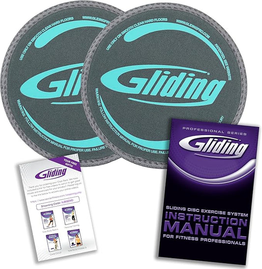 Gliding Discs for Working Out - Exercise Sliders for Carpet & Hardwood Floors 1 Pair, Authentic