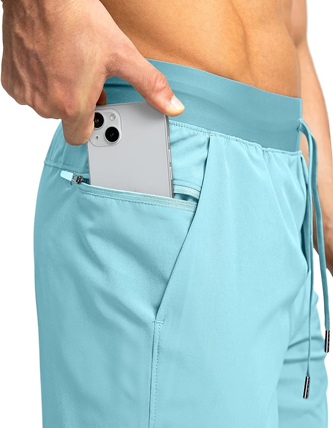 Men's Running Shorts with Zipper Pockets 9 Inch/ 7 Inch / 5 Inch Lightweight Quick Dry Gym Workout