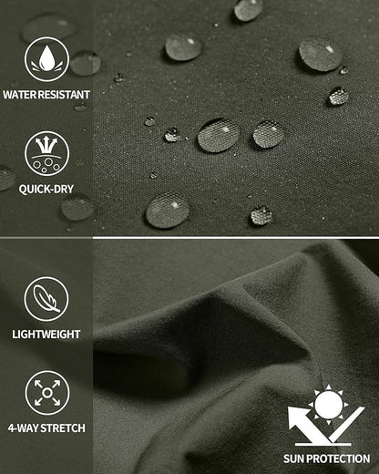 Men's Hiking Cargo Shorts Quick Dry Lightweight Travel Shorts with Multi Pockets for Fishing