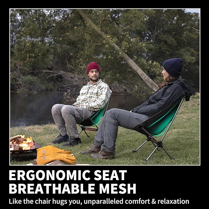 Naturehike YL08 Ultralight Camping Chair, 2.38 LBS Portable Backpacking Chair with Anti-Sinking