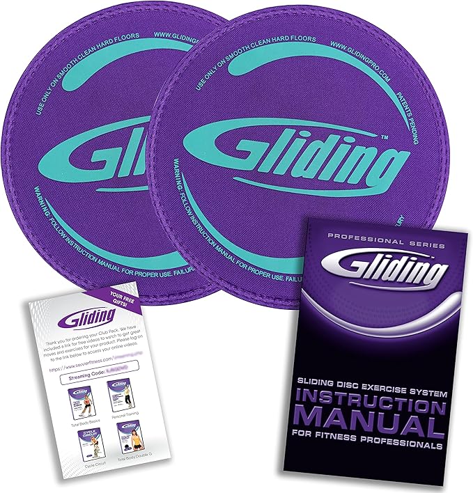 Gliding Discs for Working Out - Exercise Sliders for Carpet & Hardwood Floors 1 Pair, Authentic