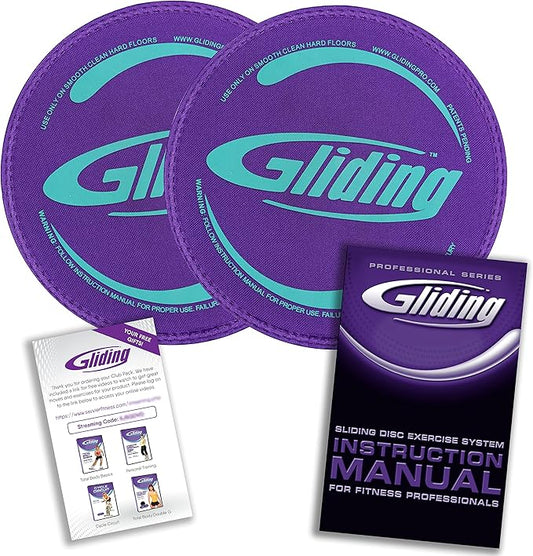 Gliding Discs for Working Out - Exercise Sliders for Carpet & Hardwood Floors 1 Pair, Authentic