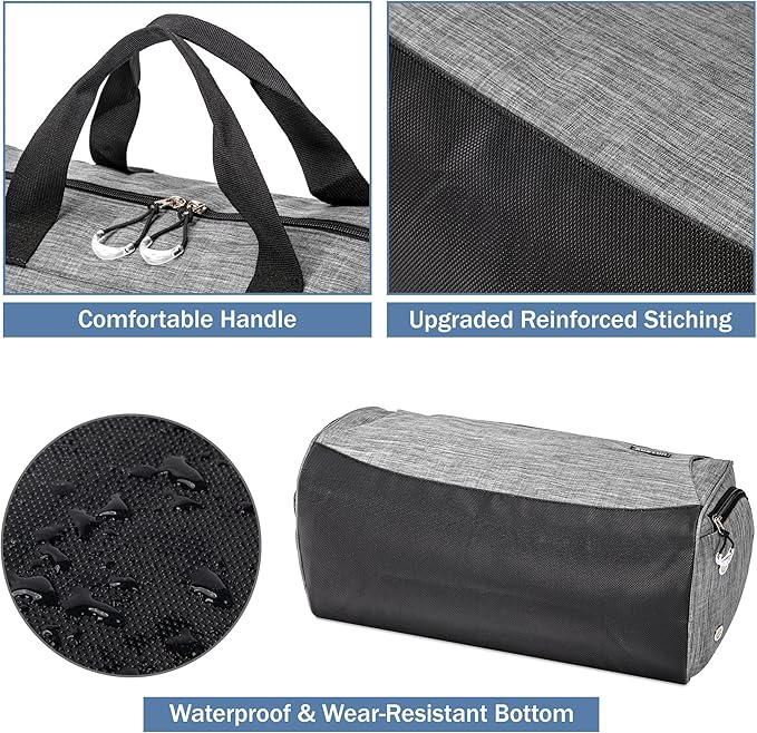 Kuston Sports Gym Bag with Shoes Compartment, Trolley Sleeve and Wet Pocket Gym Duffel Bag
