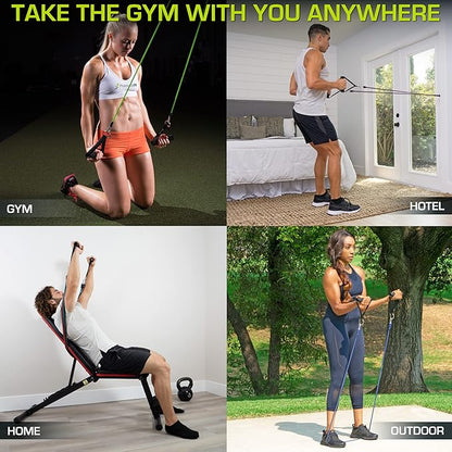 ProsourceFit Single Stackable Resistance Bands with Door Anchor and Exercise Guide, 5-8 LB, Heavy