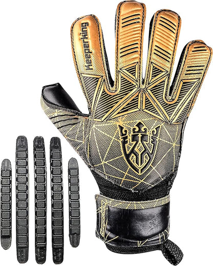 Soccer Goalie Goalkeeper Gloves for Kids Boys Youth & Adult,Latex Strong Grip Palms with Removable
