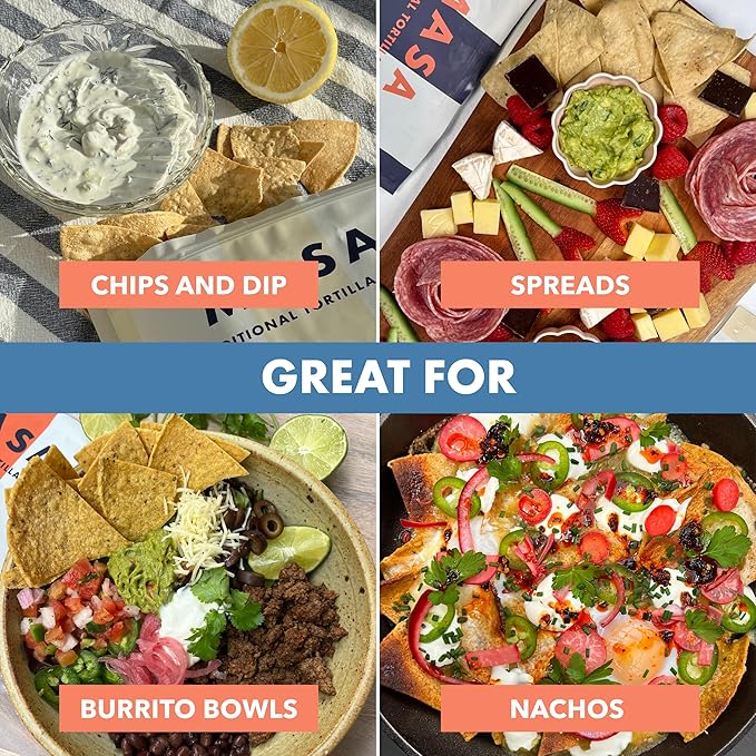 MASA Tortilla Chips Snack Pack - Seed Oil Free Snacks, Organic Chips Tortilla - Gluten & Dairy