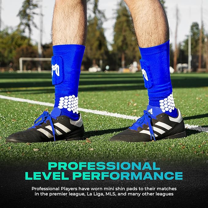 Mini Shin Guards Soccer – Built in Shin Pad Sleeves for Mens, Women, Teens - Small Shin Guards