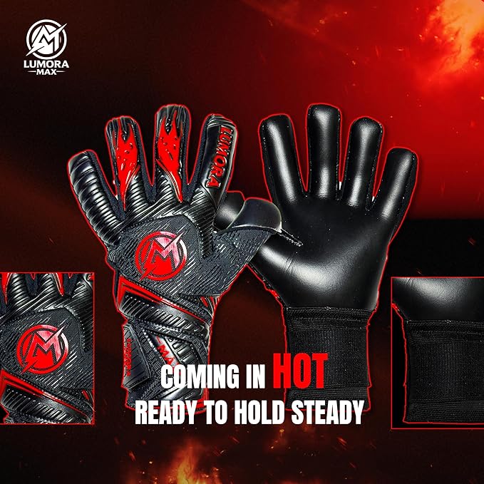 Goalkeeper Gloves-Professional Negative Cut Goalie Gloves with Contact Max Grip, 4mm Foam Padding &