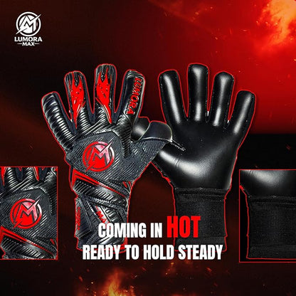 Goalkeeper Gloves-Professional Negative Cut Goalie Gloves with Contact Max Grip, 4mm Foam Padding &