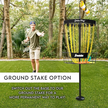 Franklin Sports Disc Golf Baskets - Portable Disc Golf Target with Chains Included - Disc Golf