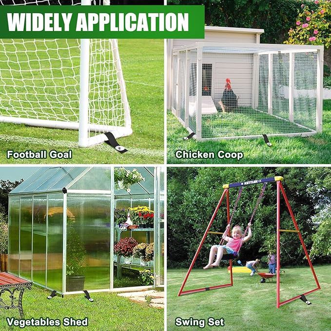 Eurmax USA Ground Anchors Screw in Trampoline Anchors High Wind Tent Stakes Heavy Duty Ground