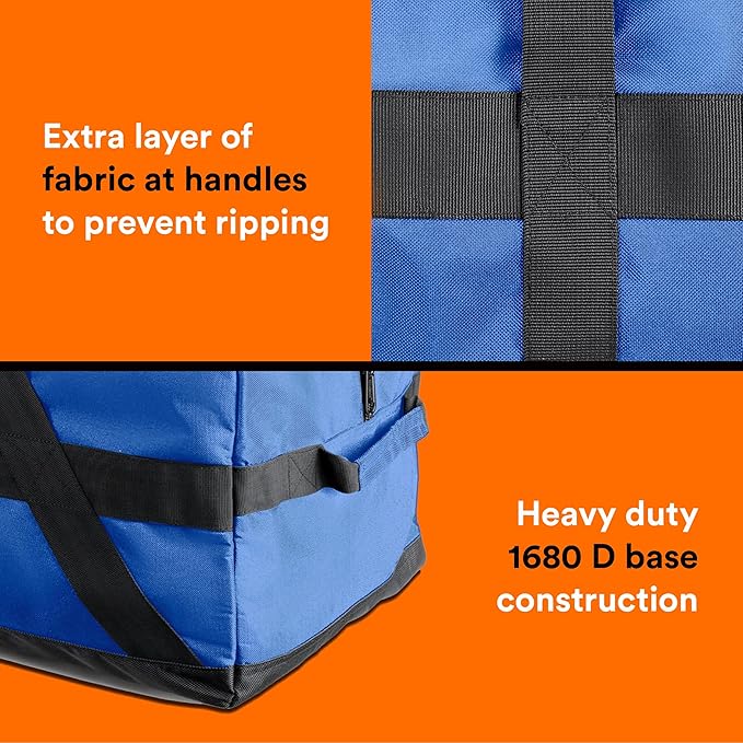 Fitdom 106L 45" Heavy Duty Extra Large Duffle with Upgrade Zipper, Durable & Water Resistant.