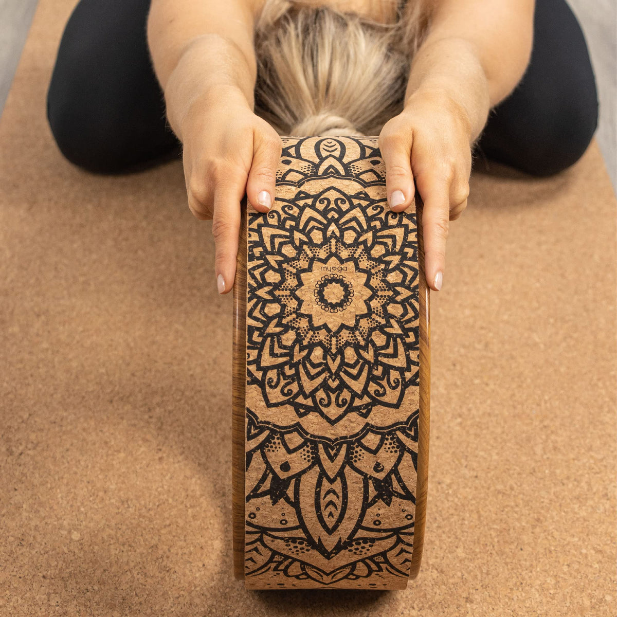 Myga Yoga Wheel,Exercise Prop for Back Pain, Yoga Poses, Pilates, Stretches, Backbend Inversions