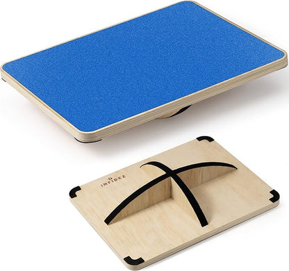 Multi-Optional Wooden Balance Board for all kind of balance tranning, Extra-Large Anti-Slip Wobble