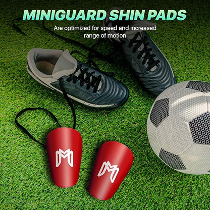 MiniGuards - Mini Shin Guards for Soccer Players - Tiny Shin Pads for Men, Women, Teens - Miniature