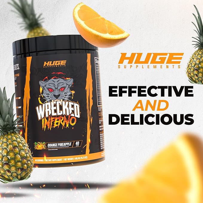 Wrecked Inferno - Thermogenic Pre Workout For Men & Women, Increase Energy, Boost Thermogenesis &