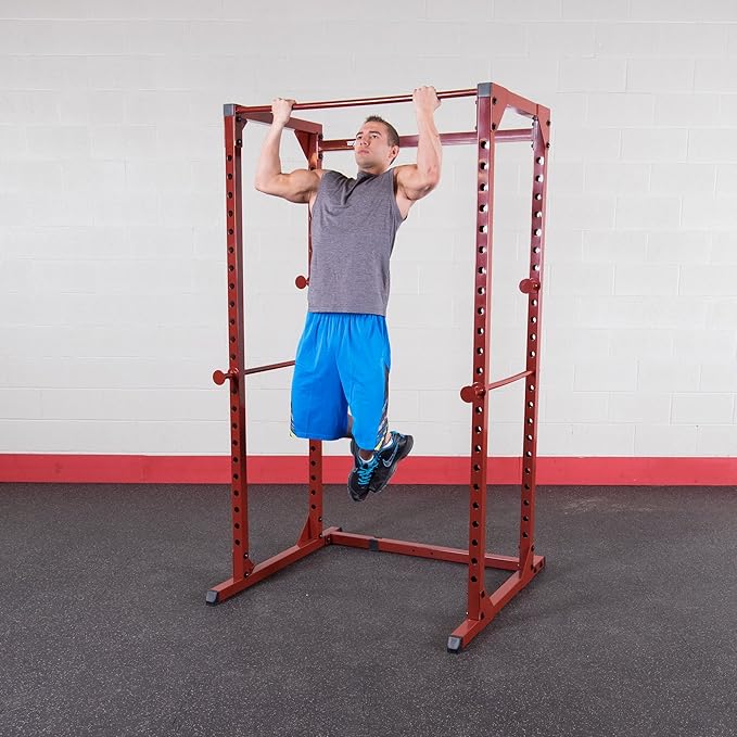 Best Fitness Power Rack - 14-Gauge Steel Home Gym with 500lb Capacity, Chin Bar, 23 Adjustable