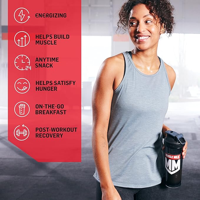 Muscle Milk Genuine Protein Powder, Strawberries ?˜N Crème, 1.93 Pounds, 13 Servings, 32g Protein
