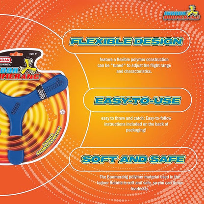 Duncan Toys Indoor Booma, Boomerang Toy Varying Colors