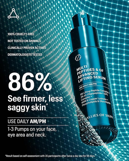 Allies of Skin Multi Peptides & Growth Factor Collagen Boosting Face Serum | Skin Tightening