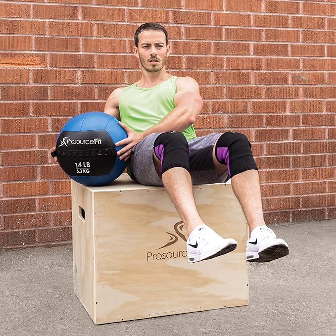 ProsourceFit Soft Medicine Balls, Wall Balls and Full Body Dynamic Exercises, Color-Coded Weights: