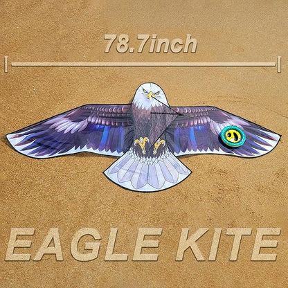 Bald Eagle Kite for Adults and Kids, Huge Kites Easy to Fly Single Line Kite for Beach Trip