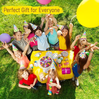 EVERICH TOY Paddle Ball Set, Badminton Set 4 Rackets, Great Gifts Easter Basket Stuffers for Kids