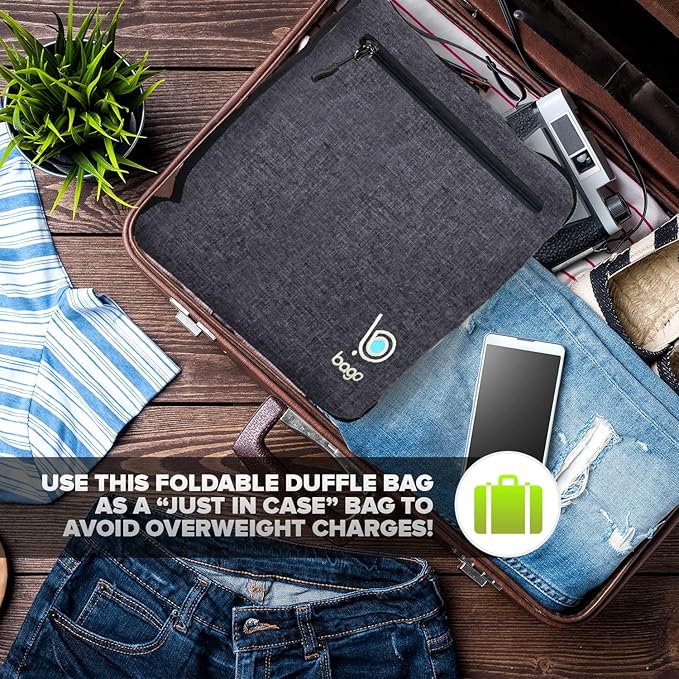 Bago Large Foldable Duffel Bags for Traveling Women & Men - 120L Packable Duffle Bag for Travel