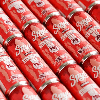 High Protein Strawberry Milk with 60mg Caffeine & 20g Protein - 90 Calories, Ready to Drink, Sugar