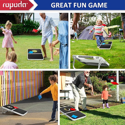ROPODA Portable Cornhole Board Set,24 x 16 in Corn Hole Games for Adults with 8 Bean Bags