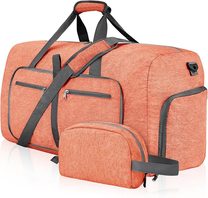 Felipe Varela Duffle Bag with Shoes Compartment and Adjustable Strap,Foldable Travel Duffel Bags