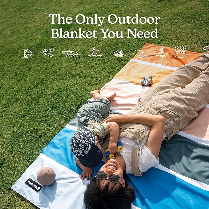Nomadix Festival Blanket - Perfect for Picnics, Camping, & Lawn Seating - Plush Top & Water