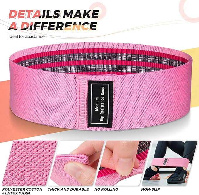Renoj Resistance Bands, Yoga Starter Sets for Women and Men, 3 Set of Stretch Exercise Workout