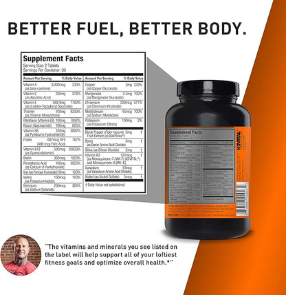 JYM Supplement Science Vita JYM Sports Multivitamin & Mineral Support, Vitamin A, C, B6, B12, E, K