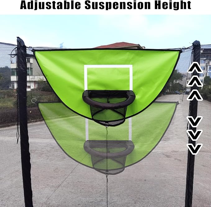 Trampoline Basketball Hoop, with Pump and 4 Mini Balls, Easy to Install, Universal Trampoline