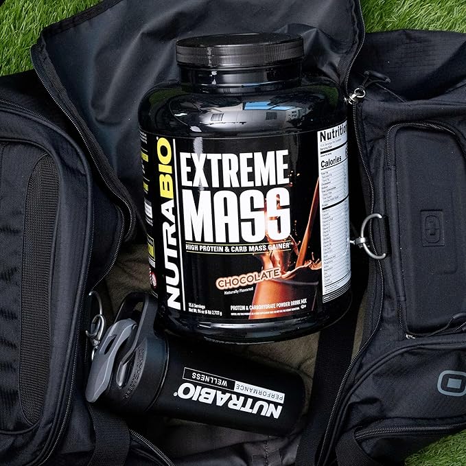 NutraBio Extreme Mass Gainer Protein Powder, 53G Protein, Clean Weight Gainer, Increase Muscle