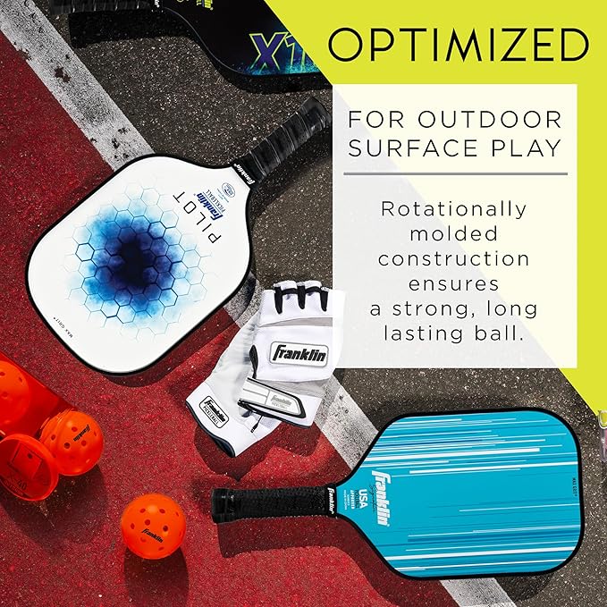 Franklin Sports X-40 Outdoor Pickleballs - Official Ball of USA Pickleball, APP Tour + US Open