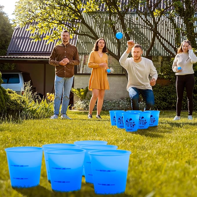 ropoda Giant Yard Pong,Yard Games with Durable Buckets and Balls, Outdoor Game with Carry Bag for