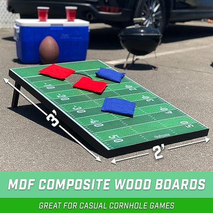 GoSports Portable Cornhole Sets, 8 Styles – Choose 4 x 2 ft or 3 x 2 ft - Boards Include 8 Bean