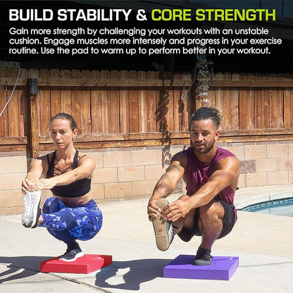 ProsourceFit Exercise Balance Pad – Non-Slip Cushioned Foam Mat & Knee Pad for Fitness and