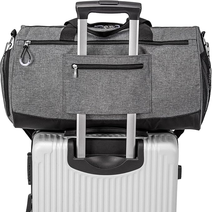 Kuston Sports Gym Bag with Shoes Compartment, Trolley Sleeve and Wet Pocket Gym Duffel Bag