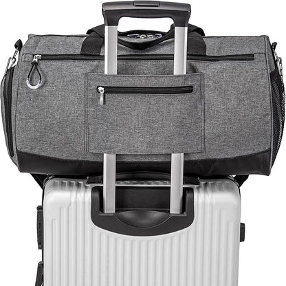 Kuston Sports Gym Bag with Shoes Compartment, Trolley Sleeve and Wet Pocket Gym Duffel Bag
