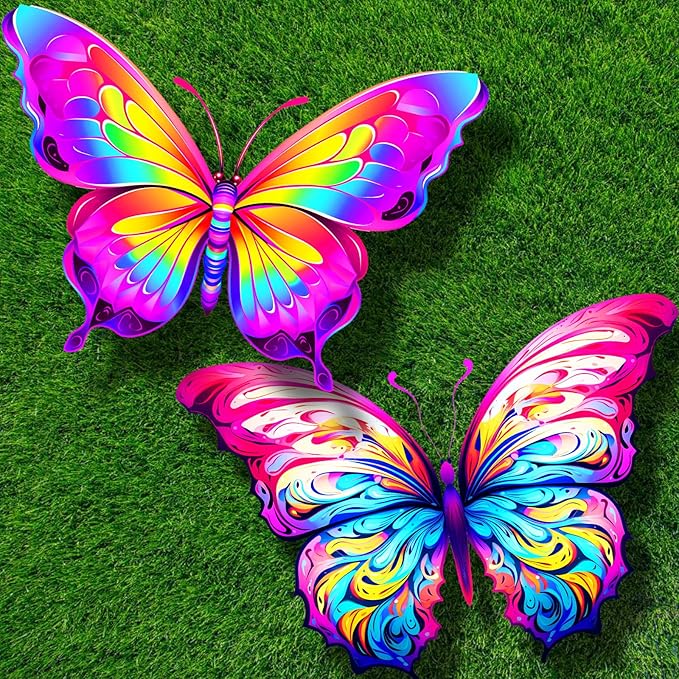HENGDA KITE 2 Pack Butterfly Kite,for Kids and Adults,Easy to Fly,Excellent Fabric and Structure