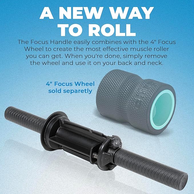 Chirp Focus Muscle Roller Handle, Muscle Roller Handle for Deeper Massage, Deep Tissue Rolling