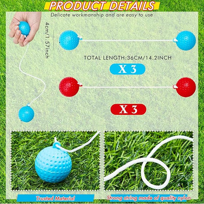 Sosation Light up Ladder Ball Set 6 Glow in The Dark Ball 2 LED Ladder Toss Outdoor Lawn Toss Game