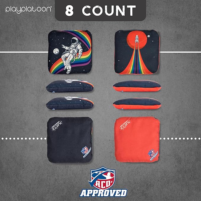 Play Platoon Cornhole Bags Set of 8 Regulation Professional Corn Hole Bean Bags ACO Approved