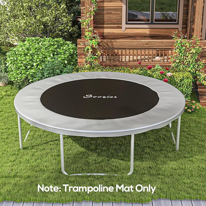 Soozier Trampoline Replacement Mat, Fits 12' Trampoline with 72 V Hooks, 5. 5" Springs, Trampoline