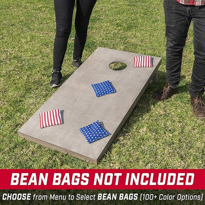 GoSports 4 ft x 2 ft Regulation Size Wooden Cornhole Boards Set - Includes Carrying Case and Bean
