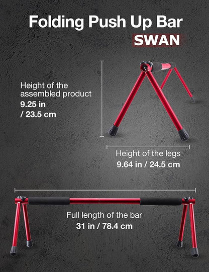Push Up Bar ??Folding Dip Bar for Home Workout, Lightweight & Portable Strength Training Equipment