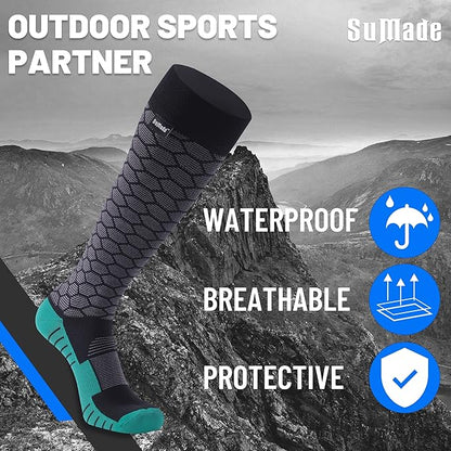 Waterproof Socks, Men Women Knee High Hiking Kayaking Socks 1 Pair